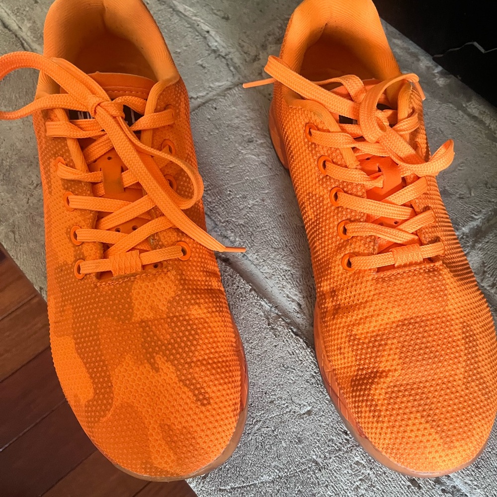 Nobull training orange neon camo sneakers